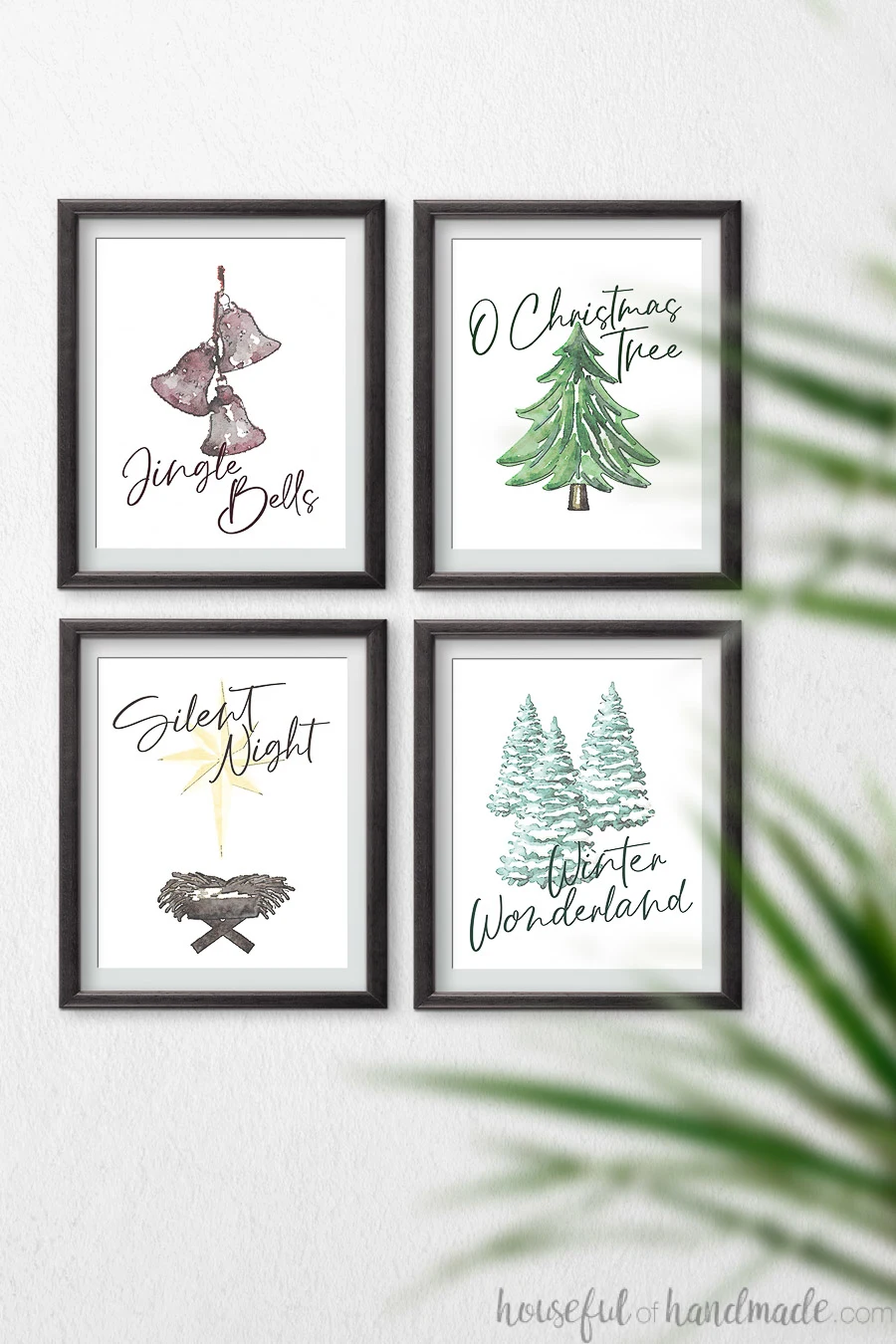 simple watercolor christmas printables {7 days of paper christmas